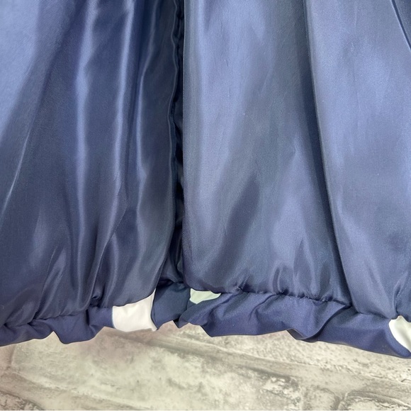 Gymboree Girls Navy White Polka Dot Sleeveless Zippered Puffer Vest - Sz M (7/8) - Picture 6 of 12